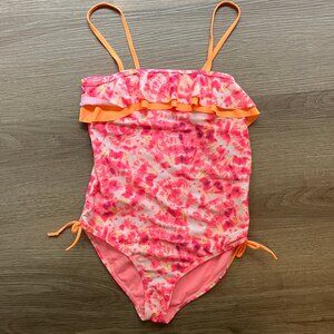 Kensie Girl Ruffle Top 1-Piece Swimsuit 14/16